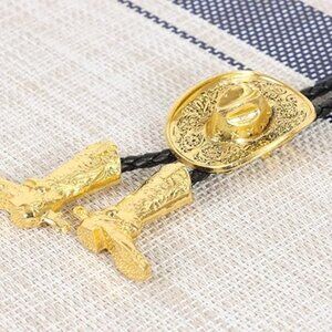Gold Cowboy Hat Bolo Tie